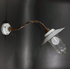 画像1: 1930's German Deco "Swan Neck" Outside Light  【E26電球仕様】 (1)