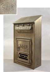 画像1: 1920-30's "CORBIN LOCK CO." Brass Wall Mount Mail Box (1)