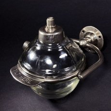 画像1: 1910-20's "N.Y." Glass Liquid Soap Dispenser (1)