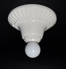 画像3: 1930-40's Art Deco Porcelain Bare Bulb Light (3)