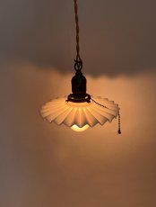 画像2: 1900-10's "Petticoat" Pendant Lamp　 -＊HUBBELL Mica Socket＊- (2)