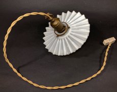 画像8: 1900-10's "Petticoat" Pendant Lamp　 -＊HUBBELL Mica Socket＊- (8)