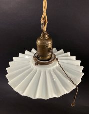 画像4: 1900-10's "Petticoat" Pendant Lamp　 -＊HUBBELL Mica Socket＊- (4)