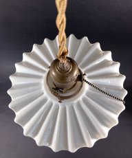 画像7: 1900-10's "Petticoat" Pendant Lamp　 -＊HUBBELL Mica Socket＊- (7)