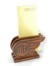 画像8: 1930's ART-DECO  ☆LETTERS☆  Wooden Letter Holder  (8)