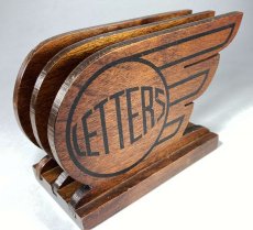 画像3: 1930's ART-DECO  ☆LETTERS☆  Wooden Letter Holder  (3)