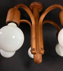 画像4: 1960-70's【DOMUS】German Wood Chandelier (4)