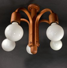 画像3: 1960-70's【DOMUS】German Wood Chandelier (3)