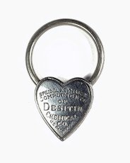 画像2:  1940's  ♡Heart Shaped♡ Advertising Key Ring  (2)