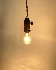 画像3: 1950-60's "Bare bulb" Bakelite Pendant Lamp【B22】 (3)