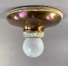 画像2: 1910-20's Porcelain＆Brass Lamp Holder (2)