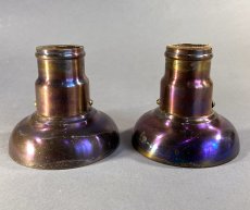 画像3: 1910-20's Porcelain＆Brass Lamp Holder  【PAIR】 (3)