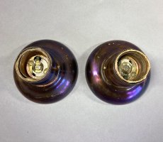 画像4: 1910-20's Porcelain＆Brass Lamp Holder  【PAIR】 (4)