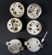 画像5: 1910-20's Porcelain Rosette Lamp parts  【6個セット】 (5)