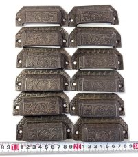 画像4: 1910's "Victorian" Cast Iron pull handles  【12-sets】 (4)