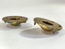 画像3: 1920-40's Cast Brass "Cabinet" pull handles  【2-sets + マイナスビス付き】 (3)