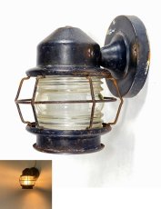 画像1: 1930's "Shabby" Caged Porch Lamp (1)