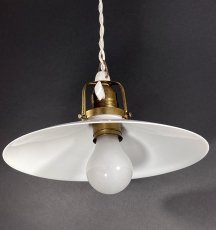 画像4: 1940's German-Deco "Milk Glass" Pendant Lamp (4)