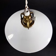 画像2: 1940's German-Deco "Milk Glass" Pendant Lamp (2)