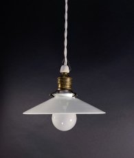 画像1: 1930's German-Deco "Milk Glass" Pendant Lamp (1)