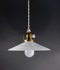 画像1: 1940's German-Deco "Milk Glass" Pendant Lamp (1)
