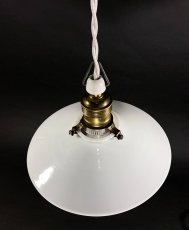 画像2: 1930's German-Deco "Milk Glass" Pendant Lamp (2)