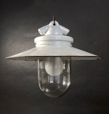 画像2: 1930's German Deco Pendant Light【大径シェード】 (2)