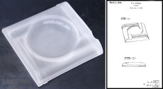 画像2: 1930's Art Deco "FROSTED" Glass Ashtray /  Jewelry Tray (2)