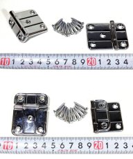 画像3: 1930-50's "Chrome×Black" Cabinet Hinges 26-sets【13 pair】 (3)