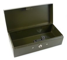 画像6: 1940's "ASCO NEW YORK" Steel Safety Box with Key (6)