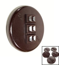 画像1: ☆ Art Deco ☆ 1930's【General Electric】“ROUND” Bakelite Outlet  【デッドストック - 5個セット】 (1)