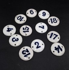 画像3: Antique Porcelain Number Tag【バラ売り】 (3)