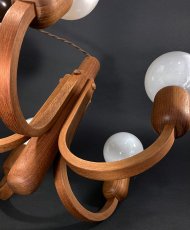 画像9: 1960-70's【DOMUS】German Wood Chandelier (9)