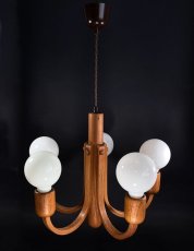 画像2: 1960-70's【DOMUS】German Wood Chandelier (2)