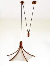 画像1: 【DOMUS】 1960-70's  "Rise＆Fall" Wood Pendant Light  "超•BIG!!" (1)