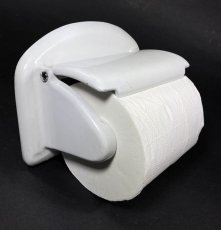 画像2: 1920-30's German-Deco "Cast-Iron" Toilet Paper Holder (2)