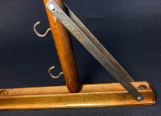 画像5: 1920's  "Wood＆Seel" Wall Mount Folding Hanger Rack (5)