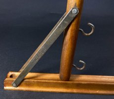 画像6: 1920's  "Wood＆Seel" Wall Mount Folding Hanger Rack (6)