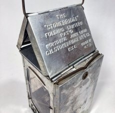 画像5: 1910-20's "Aluminum" Folding Candle Lantern (5)