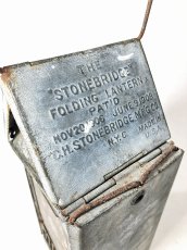 画像5: 1910-20's "Galvanized Steel" Folding Candle Lantern (5)