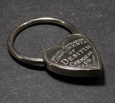 画像1:  1940's  ♡Heart Shaped♡ Advertising Key Ring  (1)