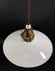 画像2: 1930's German-Deco "Milk Glass" Pendant Lamp (2)