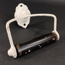 画像2:  1920's "Rustic" Steel-Frame Toilet Paper Holder (2)