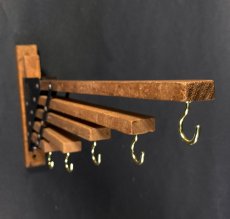 画像2: 1920-30's "Holds more Hanger" Wood＆STEEL Folding Hanger (2)