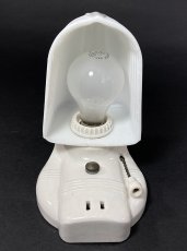 画像6: 1930-40's Art Deco Porcelain Bathroom Lamp (6)
