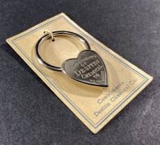 画像1:  1940's  ♡Heart Shaped♡ Advertising Key Ring  【DEAD-STOCK】 (1)