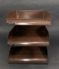 画像2: 1950's【Globe Wernicke】3-tier Metal Paper Tray (2)