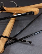 画像3: 1910-20's Wood & Steel Hanger  【2本セット】 (3)