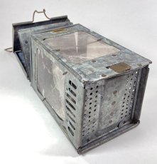 画像9: 1910-20's "Galvanized Steel" Folding Candle Lantern (9)