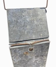 画像7: 1910-20's "Galvanized Steel" Folding Candle Lantern (7)
